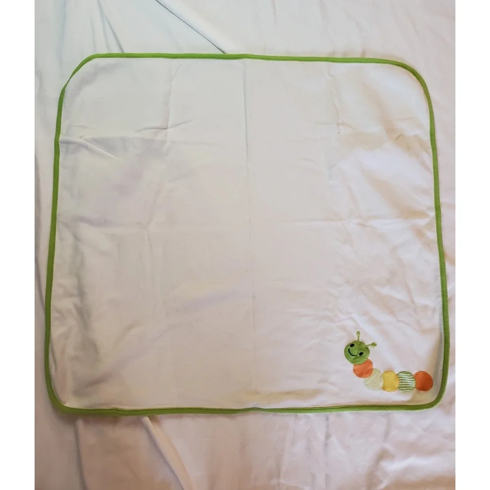 Gymboree Vintage‎ Baby Blanket Caterpillar Green Striped Rare